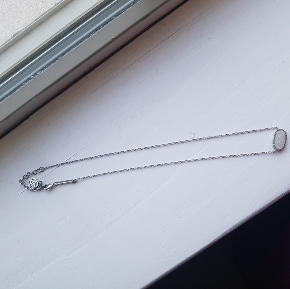 Elisa Pendant Necklace in Iridescent Drusy - Picture 2 of 3